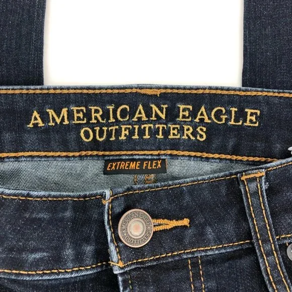American Eagle Outfitters Blue Straight Jeans | Regular Fit - Picture 5 of 7